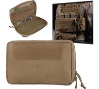 WLXW MOLLE Mounted Bag Hunting Vest Front Panel Expansion Accessory Kit EDC Storage Two-Way Zipper CS Hunting Airsoft Gear(Cp)