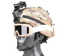 WLXW Multifunctional Airsoft MICH2000 Black Tactical Helmet Set With Goggles, Marker Lights, Helmet Cover And NVG Mount For CS Hunting Paintball Gear