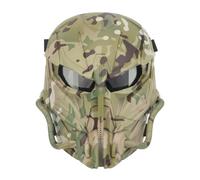 WLXW Tactical Airsoft Mask, Full Face Skull Military Breathable Protective Masks Adjustable For Halloween CS Paintball WarGame Cosplay(CP)