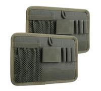 WLXW Tactical Bag Insert Panel Organizer - Hook＆Loop Modular Utility Admin Panel For Outdoor Hunting Backpack, Vest, Pack, With Elastic Webbing & Mesh Pocket(GREEN)