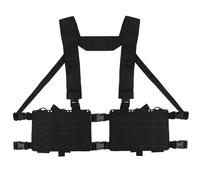 WLXW Tactical Chest Rig Vest Molle Magazine Pouch Hunting Split Front Chest Rig For Airsoft Wargame Equipment(BK)