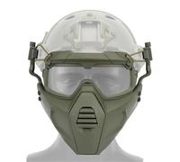 WLXW Tactical Dimensional Split Type Mask＆Goggles Airsoft Combination Set For Film＆Television Props, Outdoor Equipment,CS Cosplay(RG)