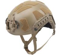 WLXW Tactical Fast SF Airsoft Helmet Full Protective Version, Thicken Impact Resistance Safety Headwear For Military Hunting Shooting Paintball Head Protective Gear(TAN)
