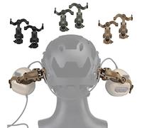 WLXW Tactical Helmet Ops Core ARC & Team Wendym-LOK Rail Adapter, Suspension Headphones Bracket Accessory Headset Ear Muff Support for Pickup Earmor Ptt Helmet Aux Protection,TAN
