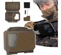 WLXW Tactical MOLLE Mobile Phone Box Hunting Vest Navigation Board Outdoor Instant Equipment Box For CS Airsoft Paintball WarGame Gear(TAN)