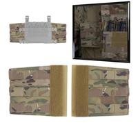 WLXW Tactical Plate Carrier Side Molle Panel Set For Airsoft Hunting Vest Chest Rig Gear Adapt For Mag Pouch/Radio Bag(BK)