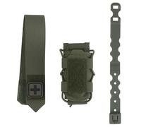 WLXW Tactical Tourniquet Pouch TQ Holder Micro Trauma First Aid Kit EMT Flip-top Type Molle Outdoor Camp Hunting Medical Storage Bag(RG)