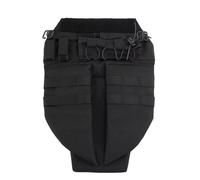 WLXW Tactical Vest Crotch Protection - Universal Outdoor Protection, MOLLE Board Abdominal Bag For CS Hunting Airsoft Cosplay Game(BK)