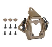 WLXW Vas Shroud NVG Mount With Bungee Cord Attachment Modular Bungee Shroud For Tactical Fast Helmet Night Vision Metal Bracket Base(TAN)