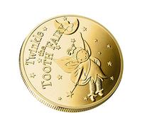 WLYCsheng Tooth Fairy Coin Lost Teeth Reward Commemorative Coin Souvenir Collection Coin for Lost Teeth Kids(Golden)