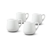 WM Bartleet & Sons 1750 Bellied Creamer Jug Set, White (Set of 4)