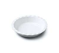 WM Bartleet & Sons 1750 Crinkle Rim Pie Dish, White Porcelain Baking Oven Dish (20cm)
