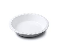 WM Bartleet & Sons 1750 Crinkle Rim Pie Dish, White Porcelain Baking Oven Dish (27cm)