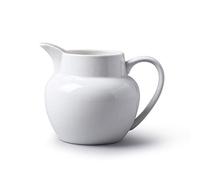 WM Bartleet & Sons 1750 Porcelain Traditional Bellied Jug 500 ml, 1 Pint - White, T425