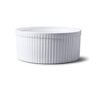 WM Bartleet & Sons 1750 T179 Traditional Porcelain Professional Soufflé Dish, 22cm Diameter, 2.5 LTR Capacity - White
