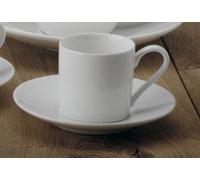 WM Bartleet & Sons 1750 T326W Traditional Porcelain Espresso/Doppio Cup and Saucer 80ml - White
