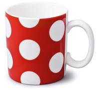 WM Bartleet & Sons 1750 T352R Traditional One Pint Porcelain Mug/Cup, 1pt/568ml Red, Dotty