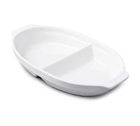 WM Bartleet & Sons 1750 Traditional Porcelain Large Divided Vegetable and Sides Serving Dish 32cm - White T398