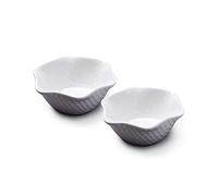 WM Bartleet & Sons 1750 TSET125 Traditional Porcelain Set of 2 Individual Ice Cream, Sorbet and Dessert Bowl, 12cm-White