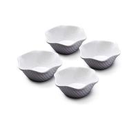 WM Bartleet & Sons 1750 TSET126 Traditional Porcelain Set of 4 Individual Ice Cream, Sorbet and Dessert Bowl, 12cm-White