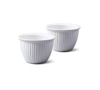 WM Bartleet & Sons 1750 TSET39 Set of 2 Traditional Conical Porcelain Ramekins 9cm Diameter- White