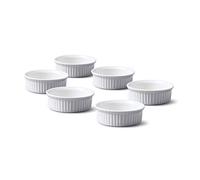WM Bartleet & Sons 1750 TSET43 Set of 6 Traditional Porcelain Mini Ramekins 6.5cm Diameter with - White