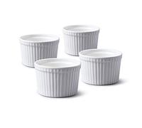 WM Bartleet & Sons 1750 TSET45 Set of 4 Traditional Porcelain Deep Ramekins 9cm Diameter- White