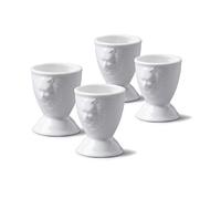 WM Bartleet & Sons 1750 TSET92 Traditional Porcelain Lions Head Design Set of 4 Single Egg Cups - White
