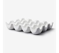 WM Bartleet & Sons 1750 Traditional Porcelain Storage Box/Tray for The Fridge or Kitchen Worktop - White, 12 Egg Slots