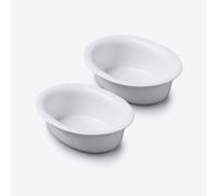 WM Bartleet & Sons Porcelain Individual Oval Pie Dish Set of 2 in White WM Bartleet & Sons White