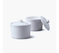 WM Bartleet & Sons Porcelain Ramekin with Lid 9cm Set of 2 in White WM Bartleet & Sons White