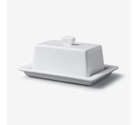 WM Bartleet & Sons Porcelain Traditional Butter Plate with Lid in White WM Bartleet & Sons White