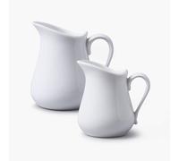 WM Bartleet & Sons Porcelain Traditional Milk Jug Set of 2 in White WM Bartleet & Sons White
