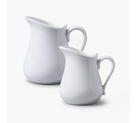 WM Bartleet & Sons Porcelain Traditional Milk Jug Set of 2 in White WM Bartleet & Sons White