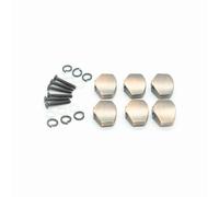 WM Guitars Machine Head Buttons Set - 6 Guitar Tuner Knobs with Matching Screws & Washers in Schaller Mini Style - Complete Guitar Tuning Peg Replacement Kit (Brushed Copper)