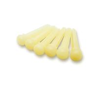 WM Guitars Unbleached Bovine Bone Bridge Pins - Set of 6 Slotted Pins for Acoustic Guitar, Premium Bone for Enhanced Tone