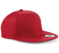 WM SPORTS Personalised Snapback Rapper Baseball Caps Customised Rapper Adults Cap Printed Hip Hop Caps/Hats with Text/Name or Logo or Plain (Red)