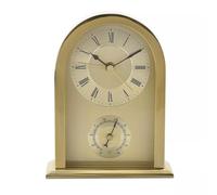 WILLIAM WIDDOP Arched Mantel Clock Gold Aluminium Case