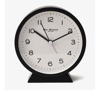 WM Widdop Black Flat Base Alarm Clock 5376B