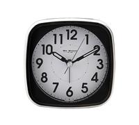 Wm.Widdop Black & Silver Square Alarm Clock 9.6 x 5.1 x 9.4cm