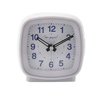 Wm.Widdop Cushion Shape Alarm Clock Sweep/Cres White
