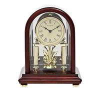 Wm. Widdop Dark Walnut Finish Mantel Clock with Rotating Pendulum - W3418