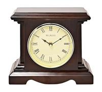 Wm. Widdop Dark Walnut Finish Square Mantel Clock - W3416