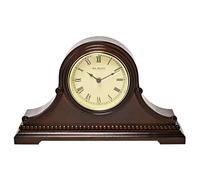 Wm.Widdop Dark Walnut Napoleon Mantel Clock 24 x 41 x 8.5cm