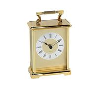 Wm. Widdop Gilt Design Roman Numerals Carriage Clock, Gold