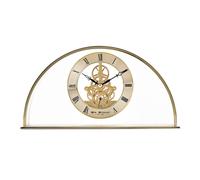 Wm.Widdop Gold Arch Skeleton Dial Mantel Clock 14 x 27 x 6.5cm