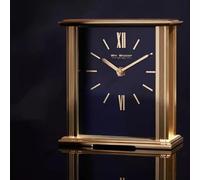 WM.Widdop. Gold Mantel Clock Navy Face - W2940