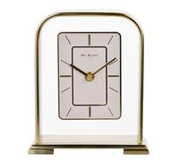 Wm.Widdop Gold Tone Arched Portrait Mantel Clock 17 x 14.5 x 6cm