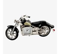 Widdop and Co Miniature Clock - Black Motorcycle in Indian Look, black, Strap.