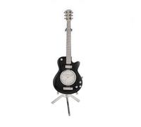Wm Widdop Miniature Clock - Guitar - Black